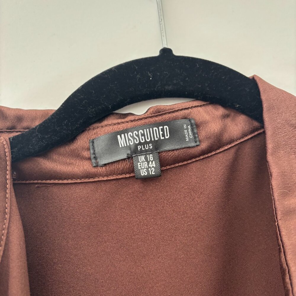 Misguided Satin Button Down - image 2